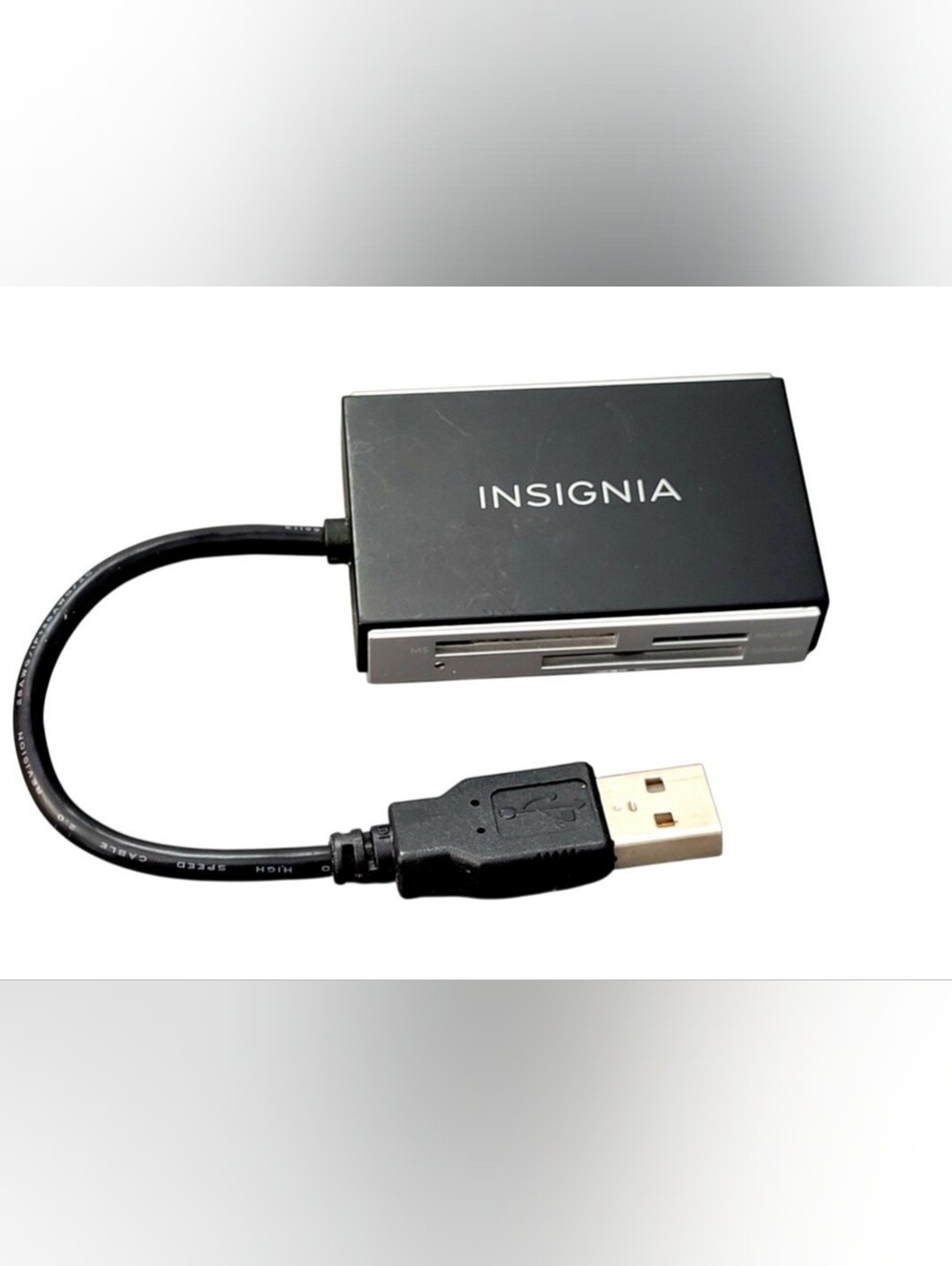 Insignia USB 2.0 Memory Card Reader With Attached USB Type-A cable Included. Th - Picture 2 of 7